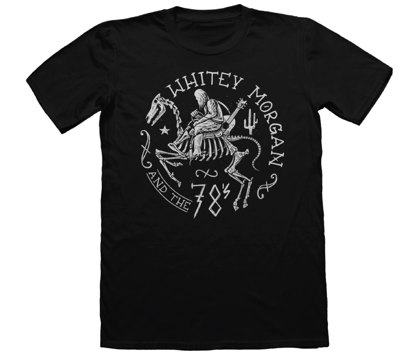 Whitey Morgan & The 78’s Cotton Black Shirt Unisex Concert S to 5XL 5XL