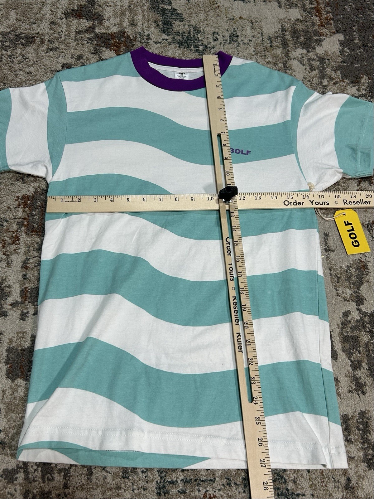 Golf Wang 2016 Wavy Striped Teal/White/Purple NWT Tyler The Creator Flower Boy gallery