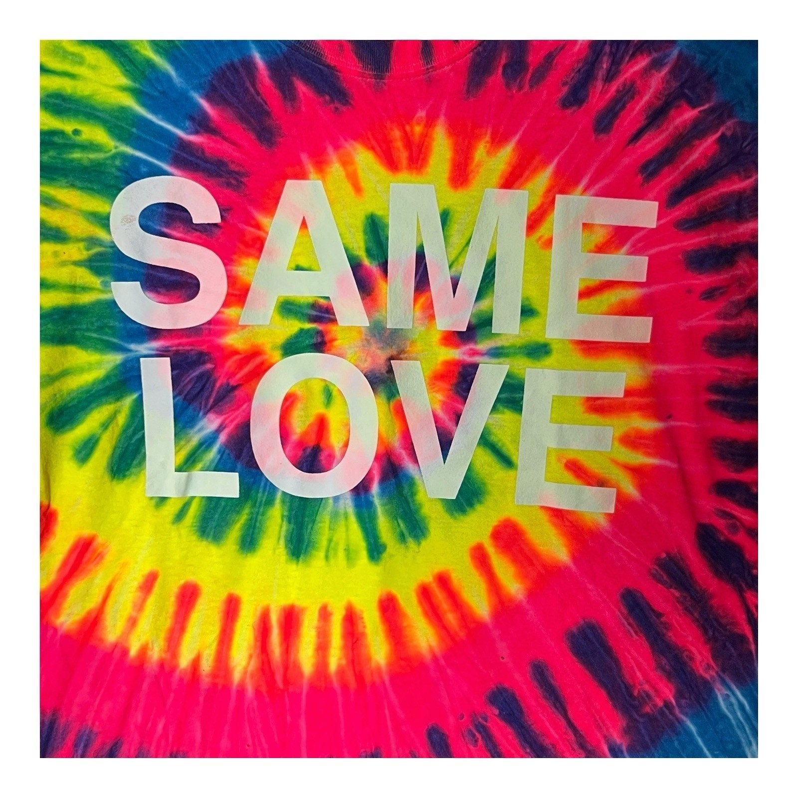 Same Love Macklemore Ryan Lewis Tye-dye Graphic Concert Tee Tshirt XL Pride Y2K gallery