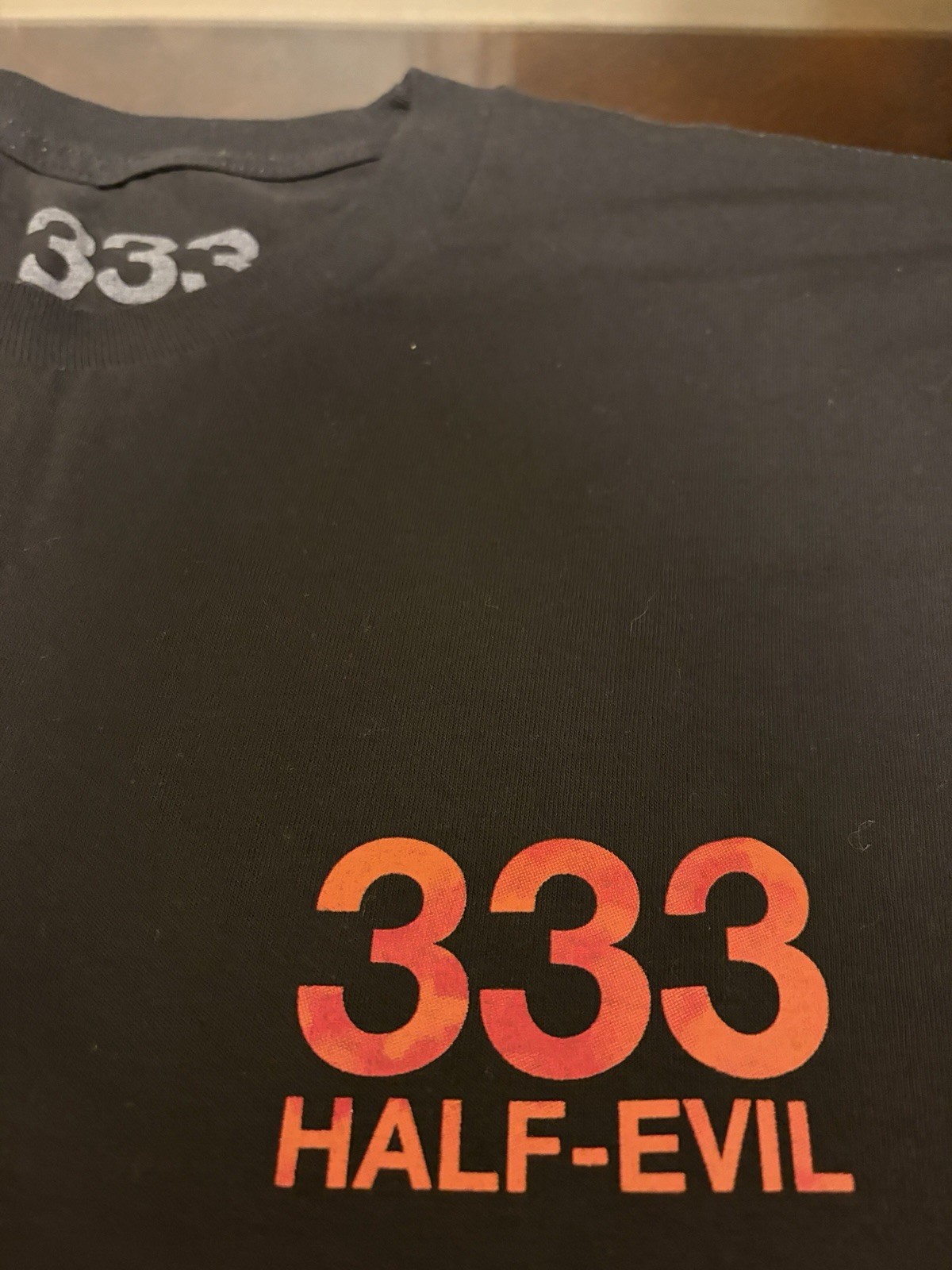 Men’s Half Evil 333 Black Shirt Size XL Pre-owned Supported by Hellbent Cloonee gallery