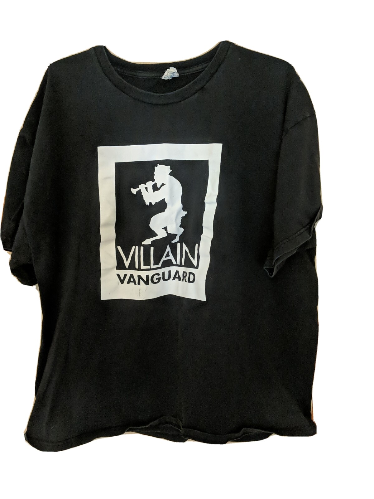 Villain Vanguard Pan Playing Pan Pipes Rare Vintage Black T-Shirt Size 2XL