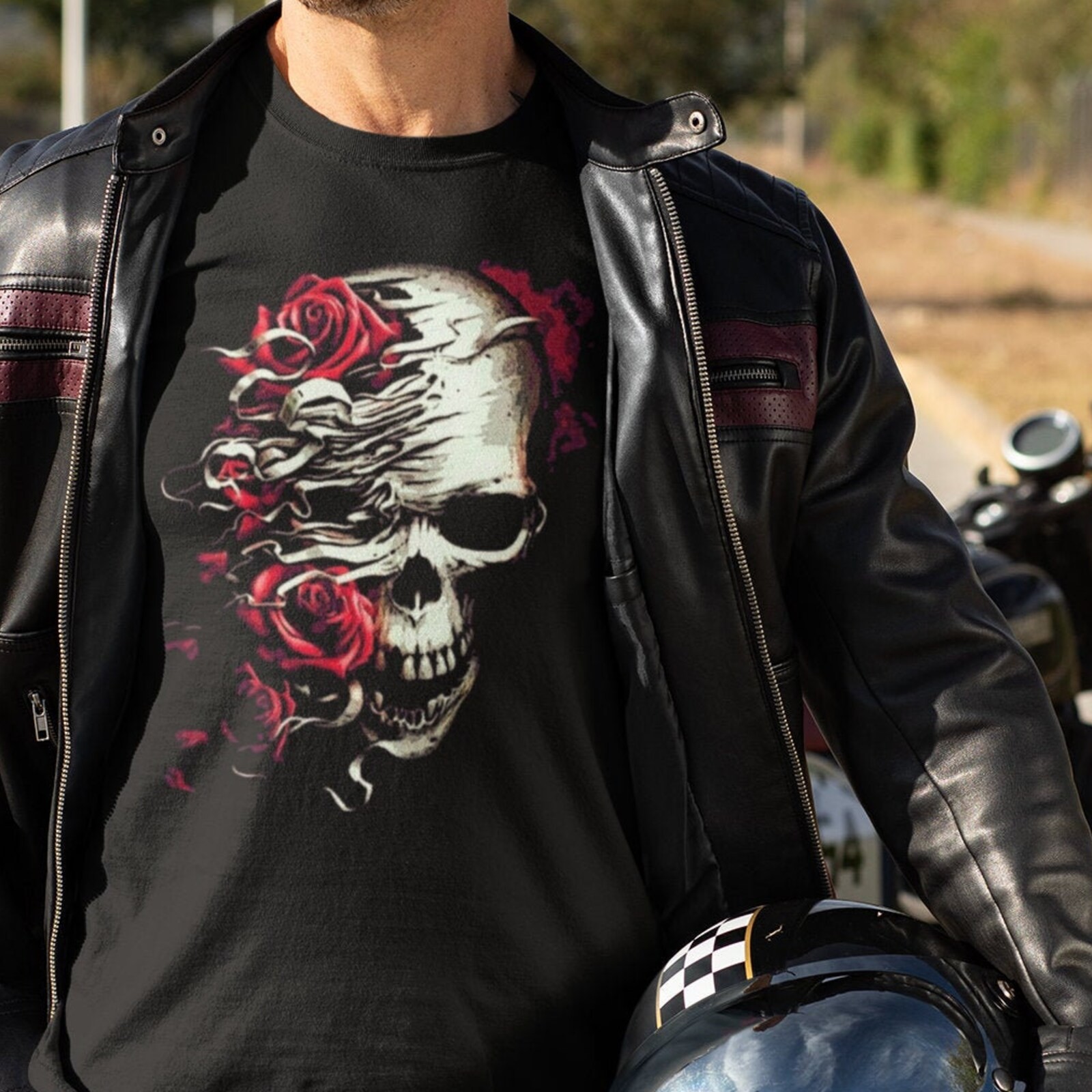 Skulls Shirt, Skeleton Shirt, Goth Shirt, Halloween Shirt, Skull T-Shirt, #26