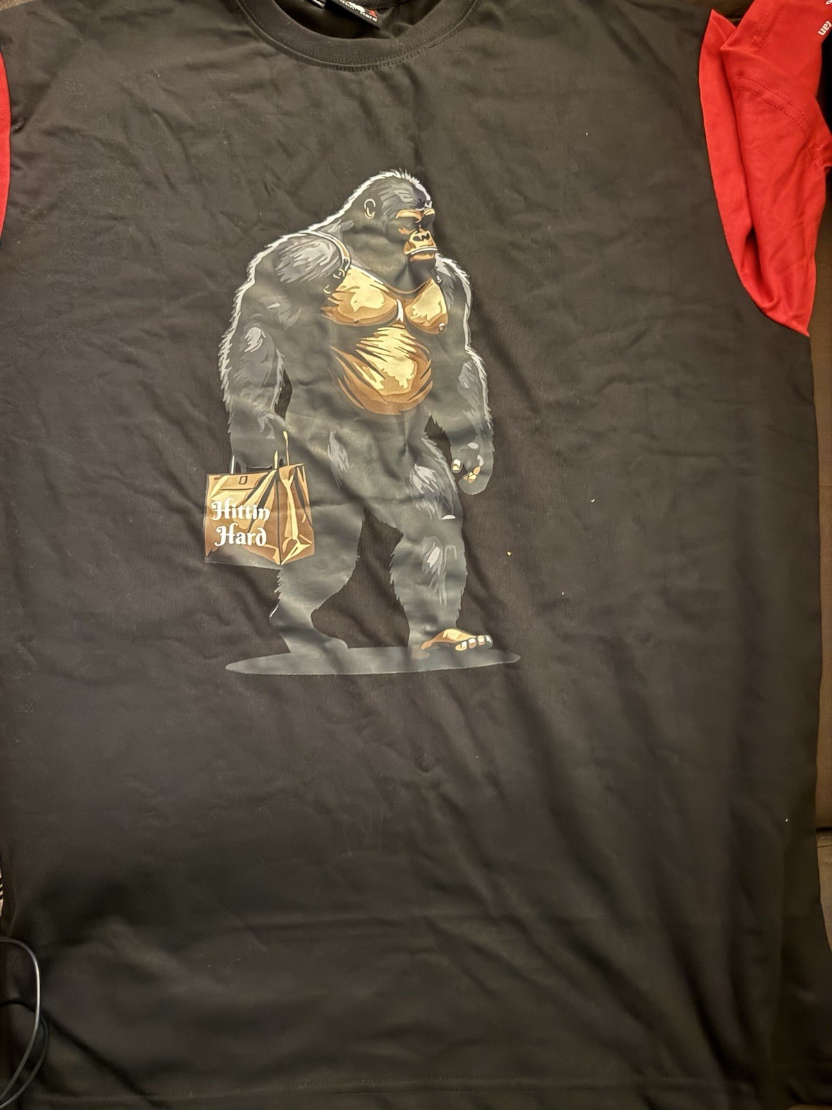 Black “WORLD WIDE” Airplane Graphic Print Crew Neck Short Sleeve T-Shirt Men 2XL