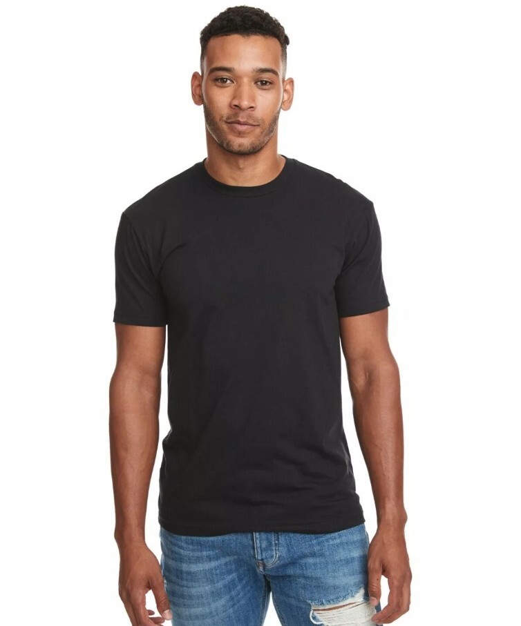 Next Level Apparel Men's Crew Neck T-Shirt Soft Basic T Shirt - Black S Lot 12 gallery
