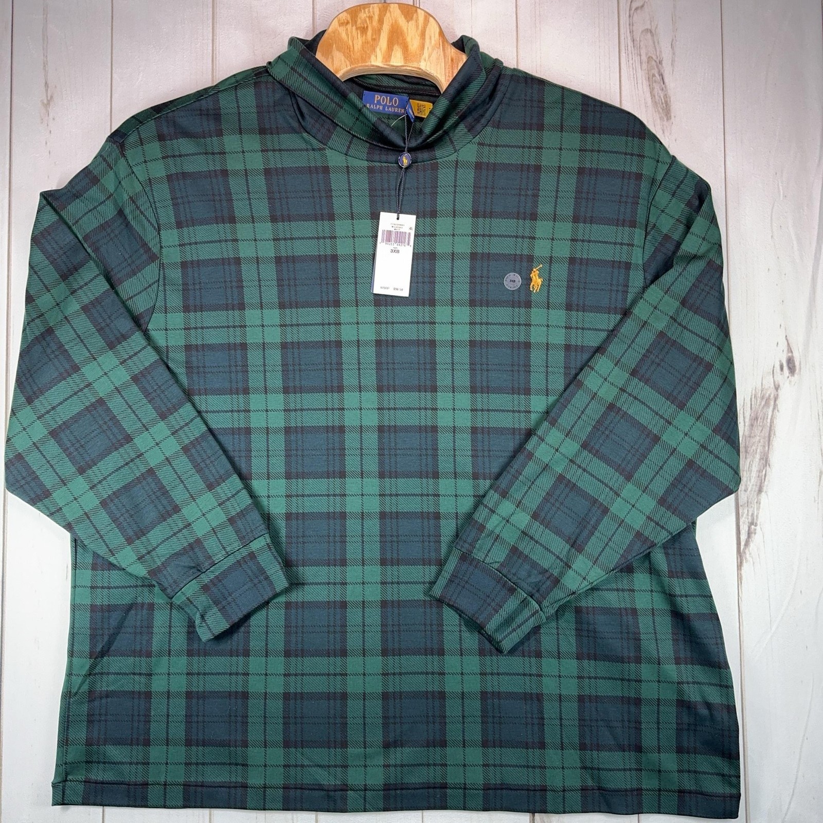 Polo Ralph Lauren Blackwatch Plaid Soft Cotton Turtleneck 3XB Pony NEW $98.50 gallery