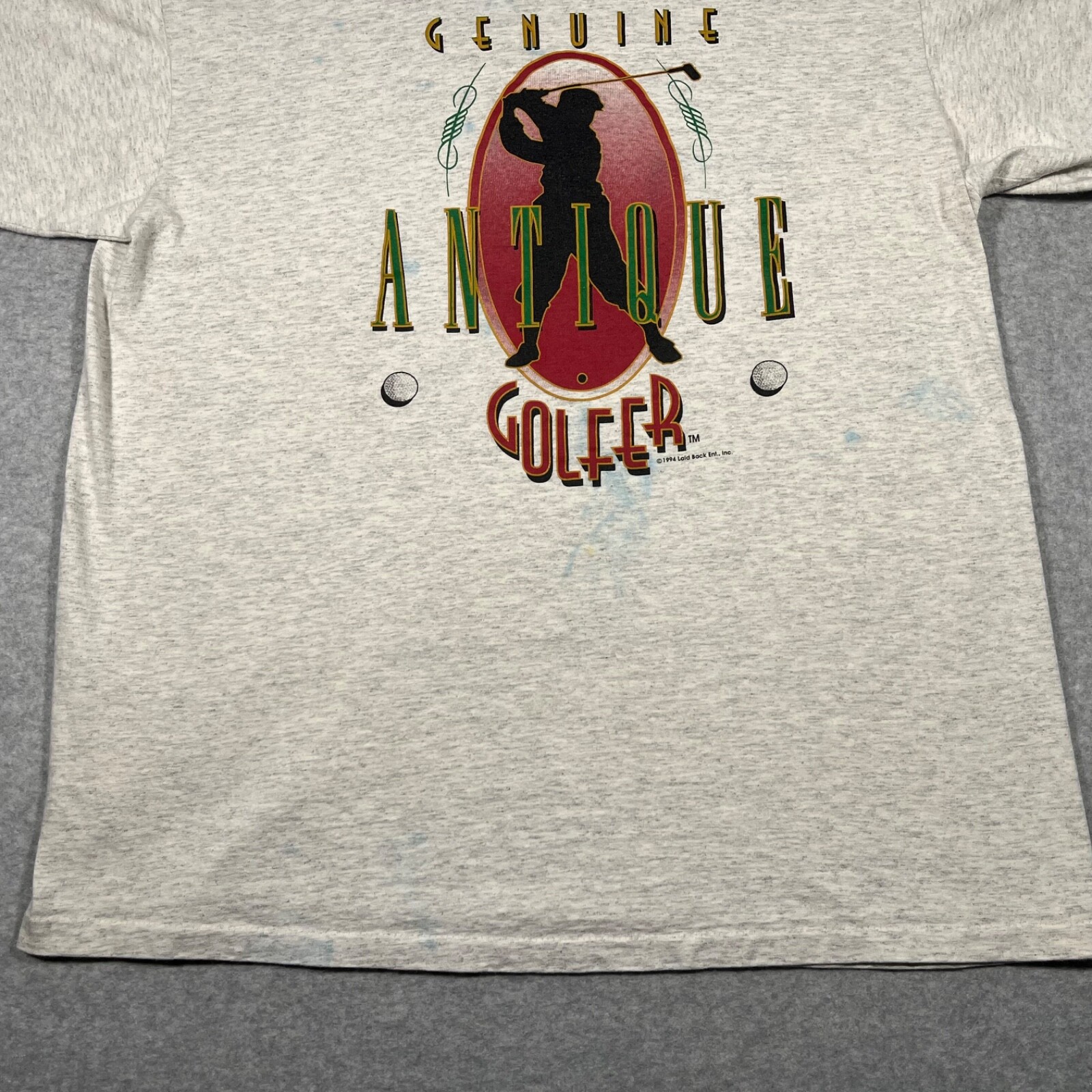 Vintage Golfer Shirt Adult Extra Large Gray Single Stitch Men 90s Antique Person gallery