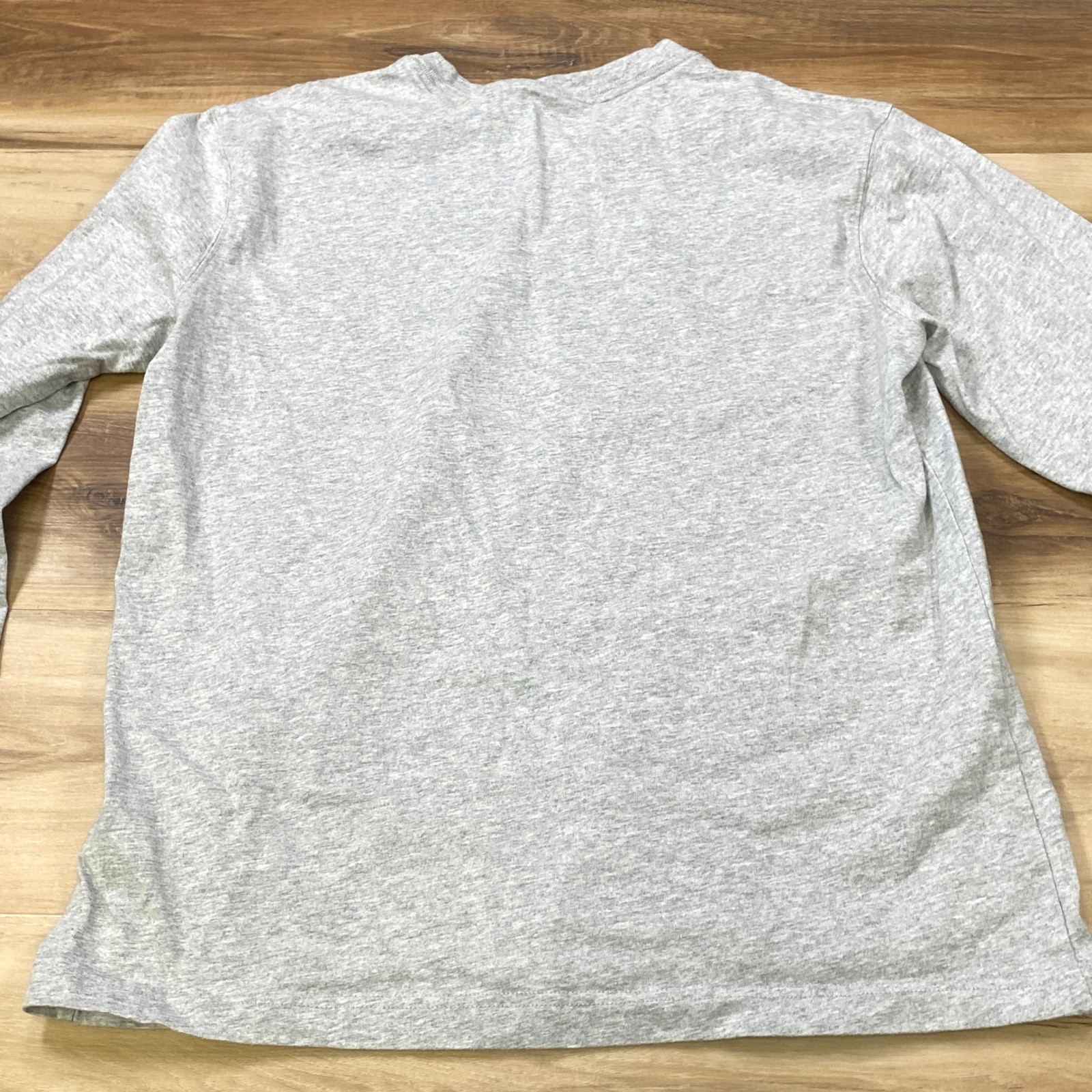 Lands' End Super-T Shirt Men Medium Tall Minimalist 100% Cotton Gray Long Sleeve gallery