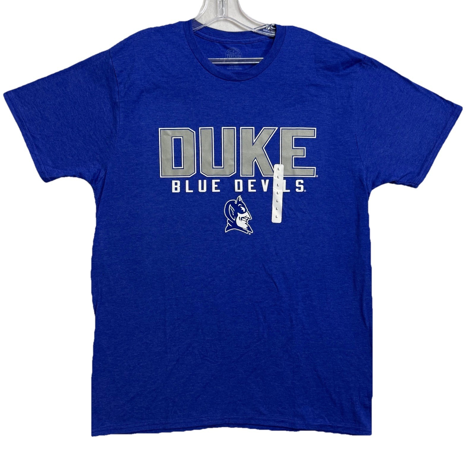 Duke Mens Blue Devils T-Shirt LARGE Short Sleeve Crew Neck Rivalry Threads NWT