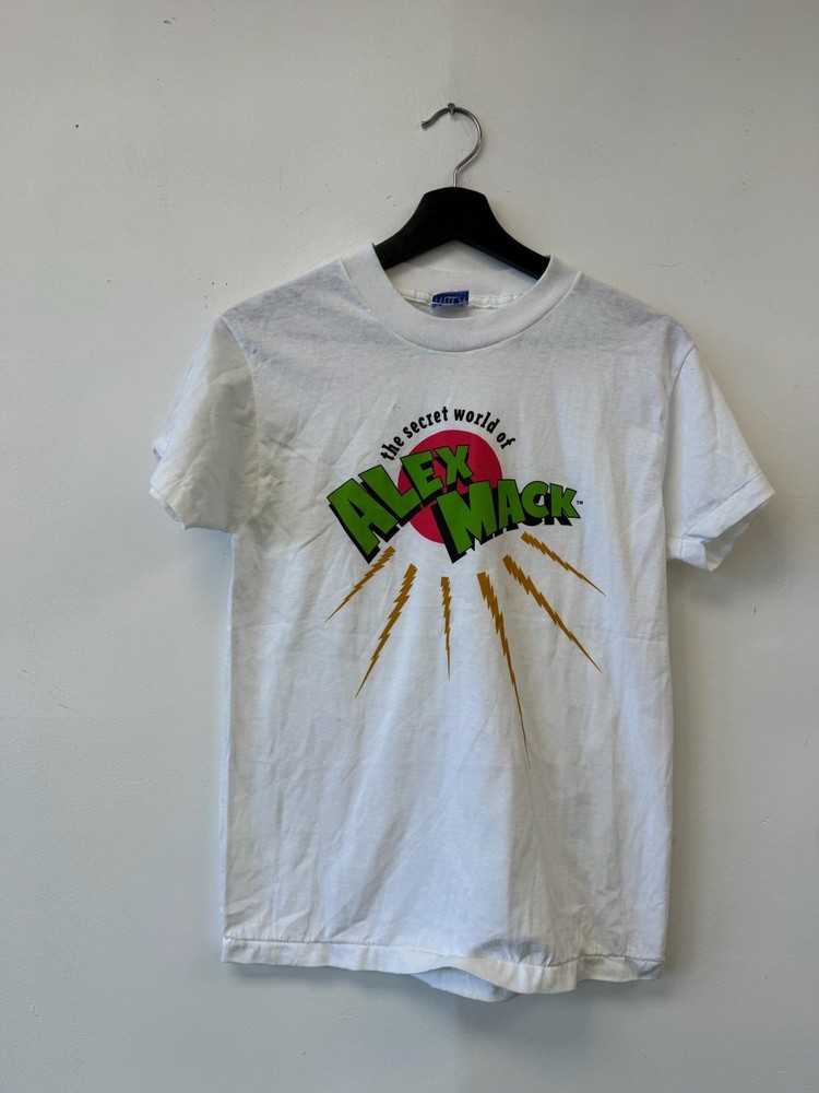 Vintage Alex Mack Shirt Small White Nickelodeon TV Show Graphic 90s