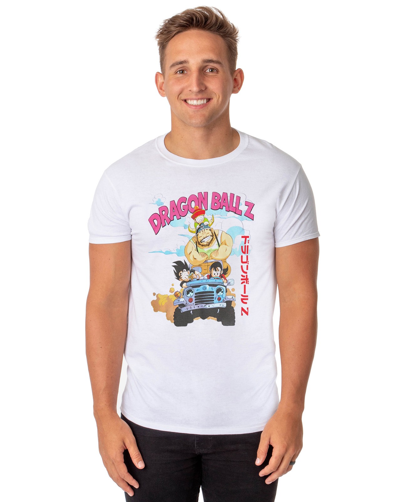 Dragon Ball Z T-Shirt Men’s Character Jeep Ride Short Sleeve Tee
