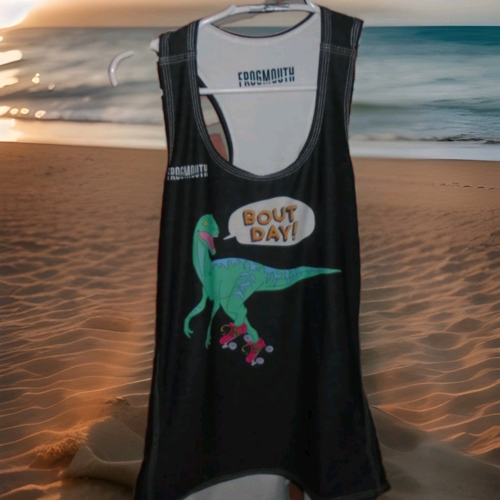 FROGMOUTH “#3 WHIPPED CREAM”REVERSIBLE JERSEY TANK-ADULT SIZE-SEE PICTURES