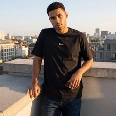 BOSS Men’s T-Shirt Short Sleeve Tchup Black Plain 50473278 001 Black
