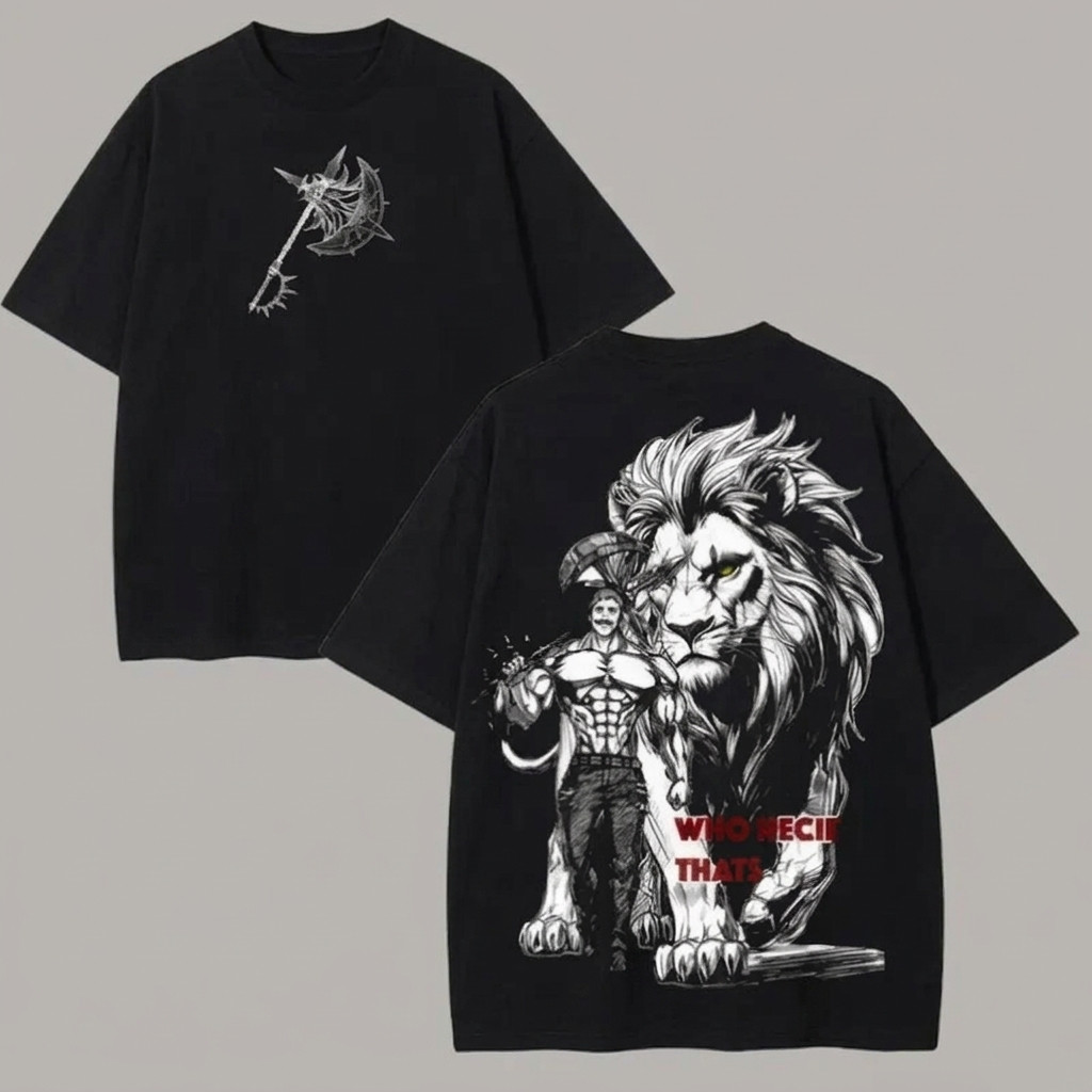 Escanor Vintage Anime Graphic Tee Retro Manga Streetwear Shirt gallery