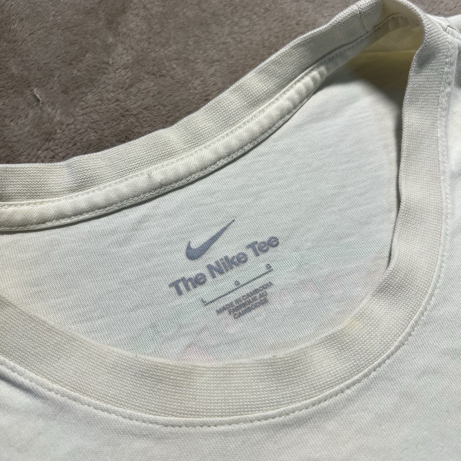 Nike Hoops Basketball T Shirt Mens L White Double Sided Swoosh gallery