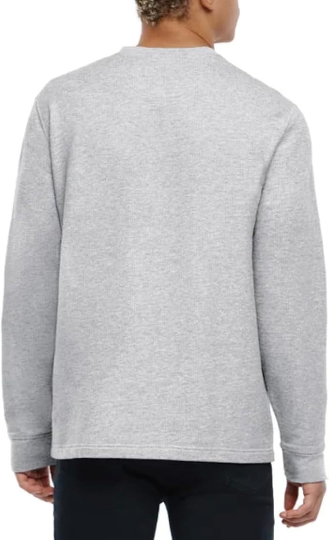 Orvis Men's Long Sleeve Crew Neck Shirt Pullover Textured Ribbed Gray Medium gallery