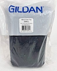6-pack Gildan G1100 Solid 100% Cotton Short Sleeve Crew T-Shirt – Black – Small