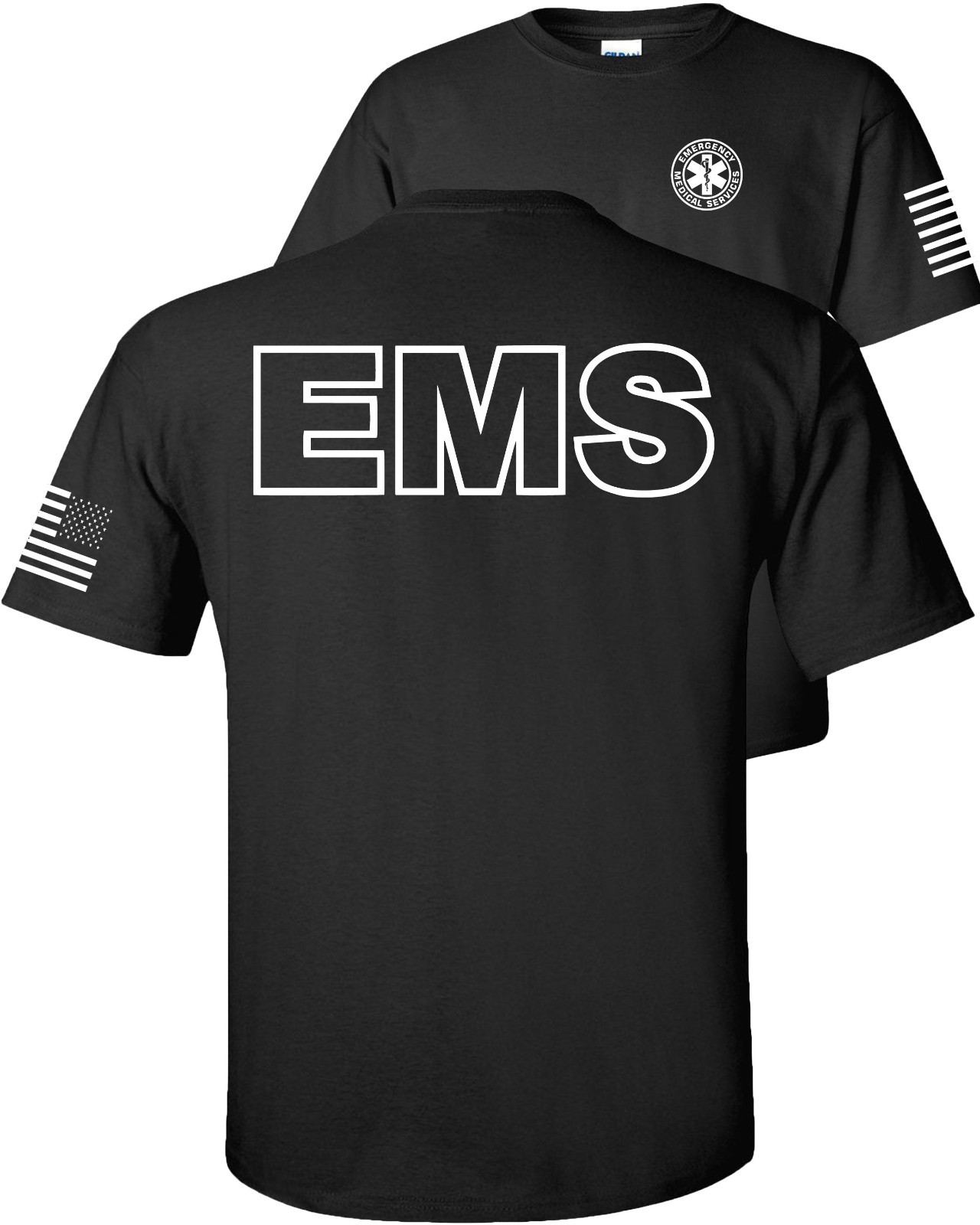 EMS T-Shirt, Emergency Medical Services American Flag BAF gallery