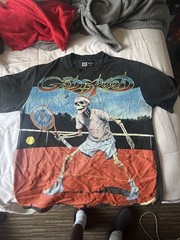 Godspeed Men’s Black Size S Crew Neck Short Sleeve Skeleton Tennis Graphic Tee