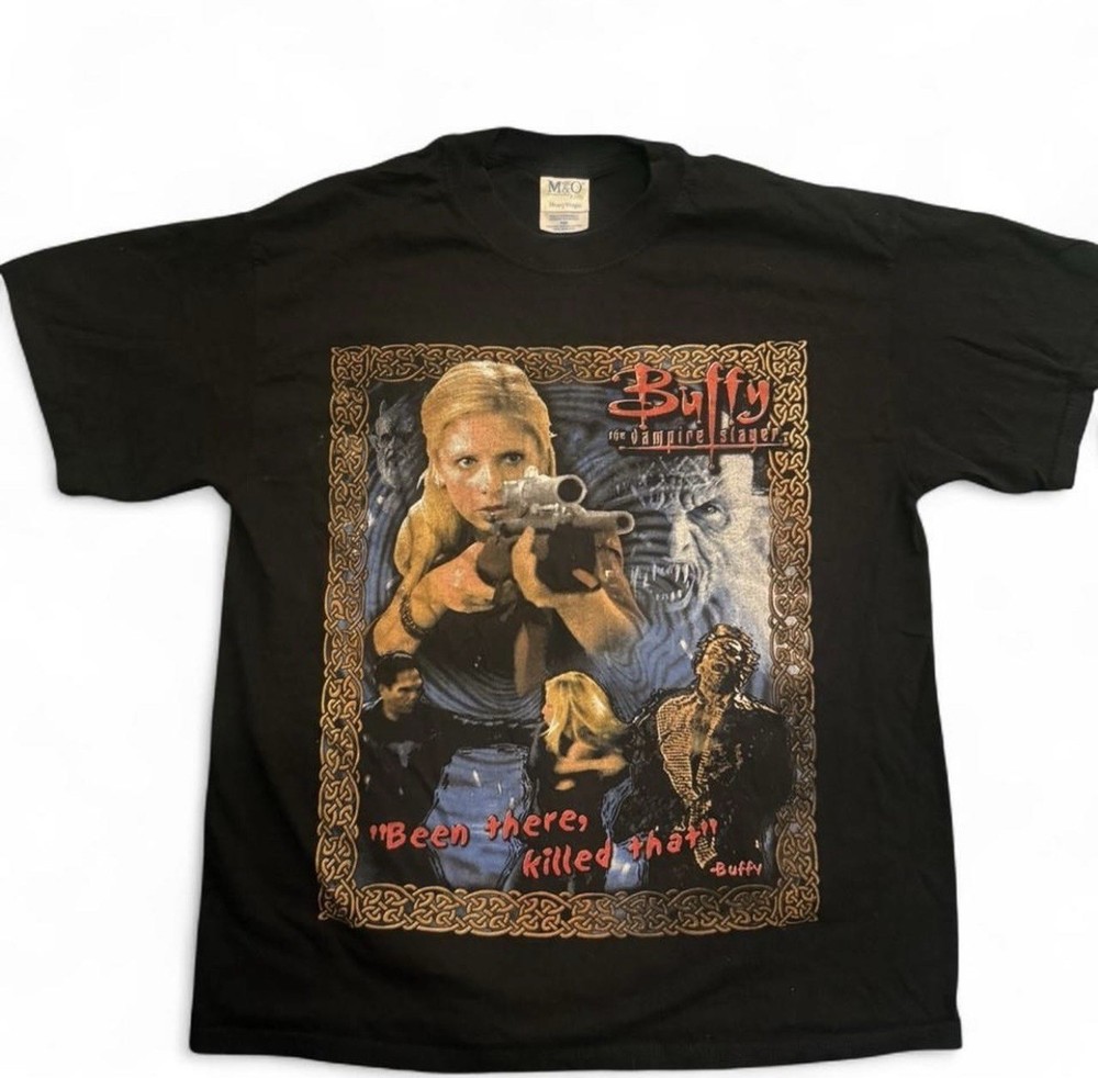 Vintage Buffy The Vampire Slayer 2001 Horror Graphic T-shirt Rare Promo Size L