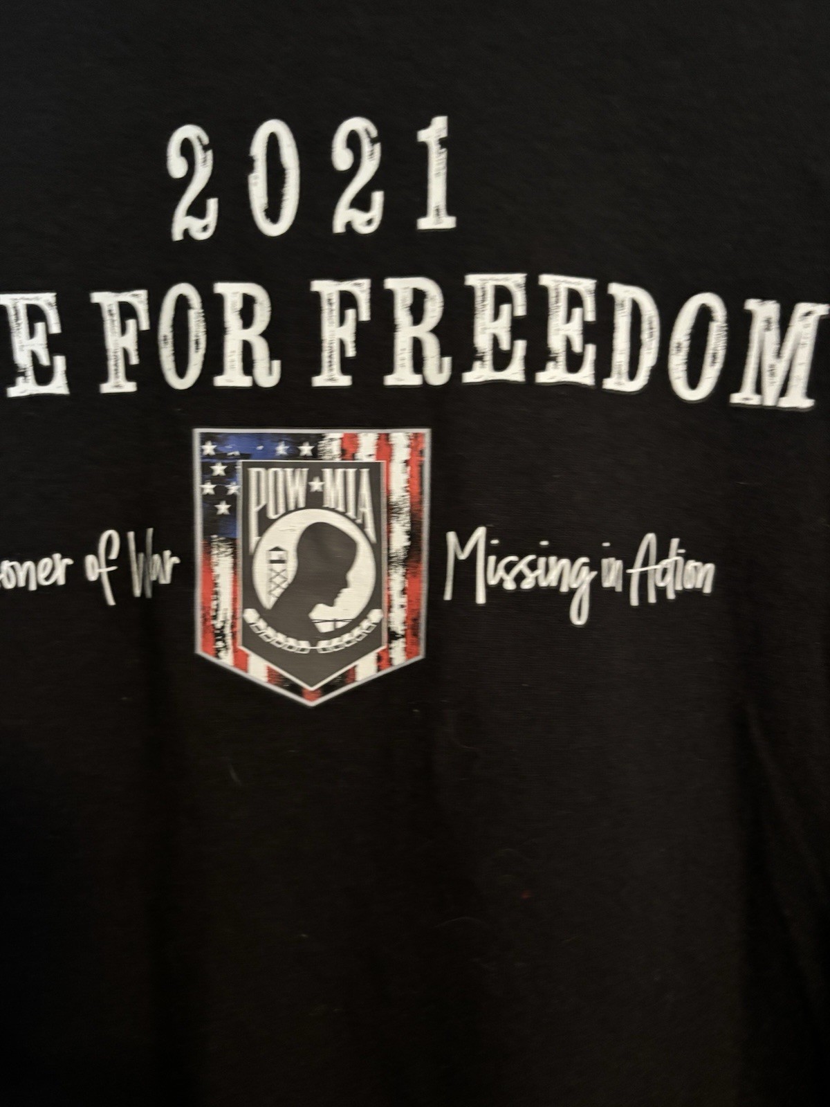 2021 POW/MIA Ride For Freedom long Sleeve T-Shirt Size XL. 50/50 Cotton/poly.EUC gallery