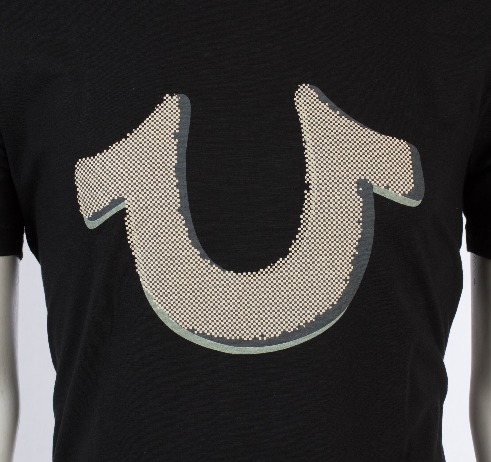 $69 TRUE RELIGION Black POP ART HORSESHOE Short Sleeve Designer Graphic T-shirt gallery