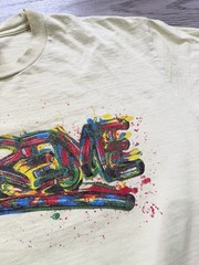 Supreme Paint Smeared Logo Short Sleeve T-Shirt Size Mens Medium
