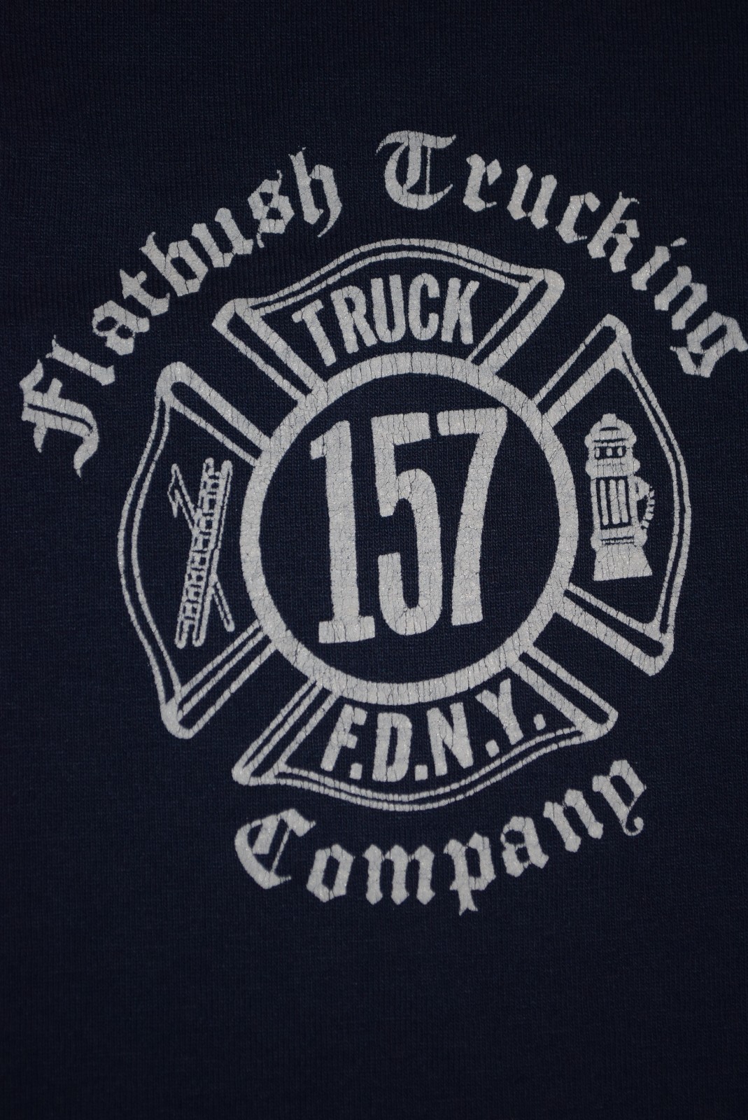 FDNY vtg Single Stitch Fire New York Flatbush Brooklyn t shirt Tag XL Fit L L/XL gallery
