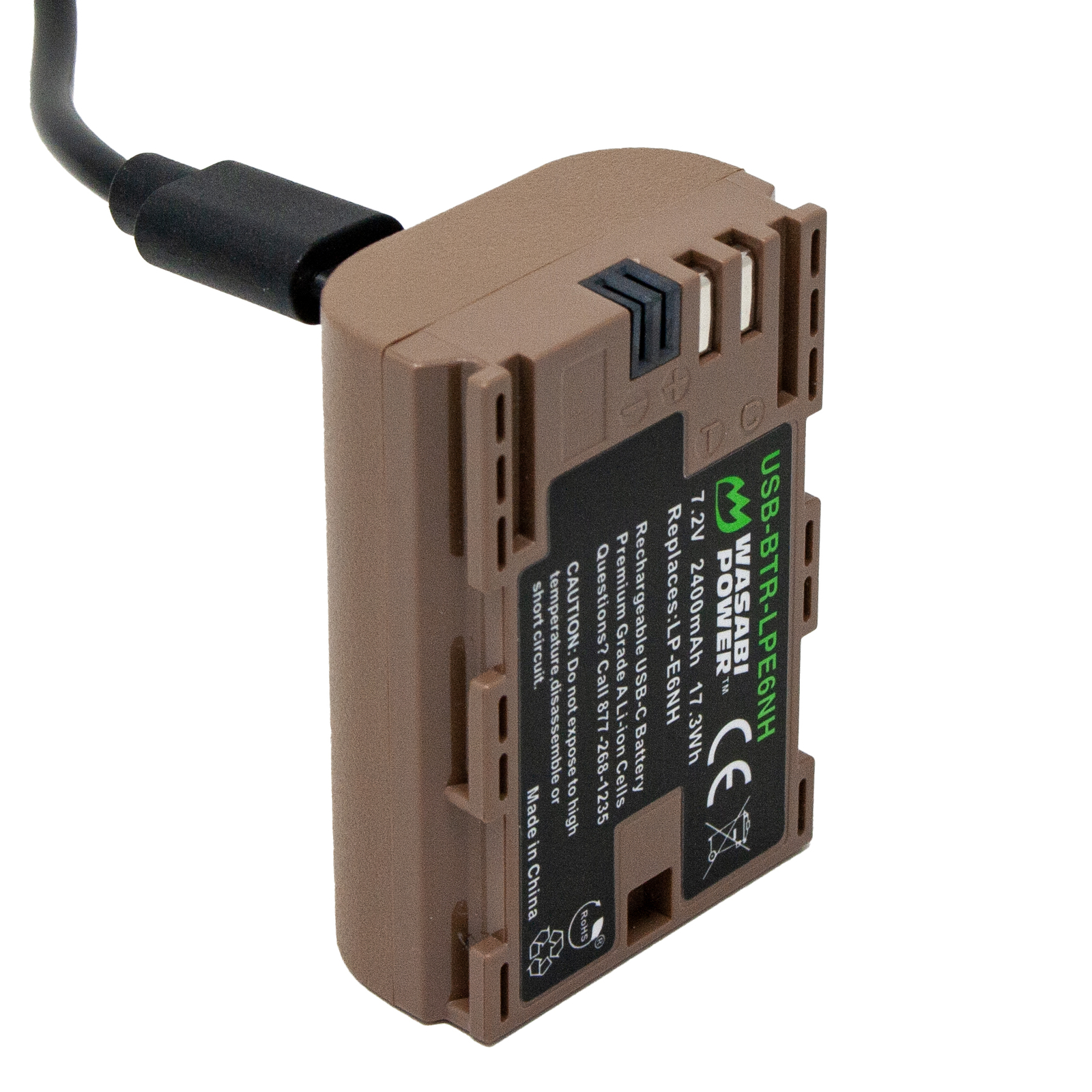 Wasabi Power USB Battery for Canon LP-E6NH with USB-C Fast Charging