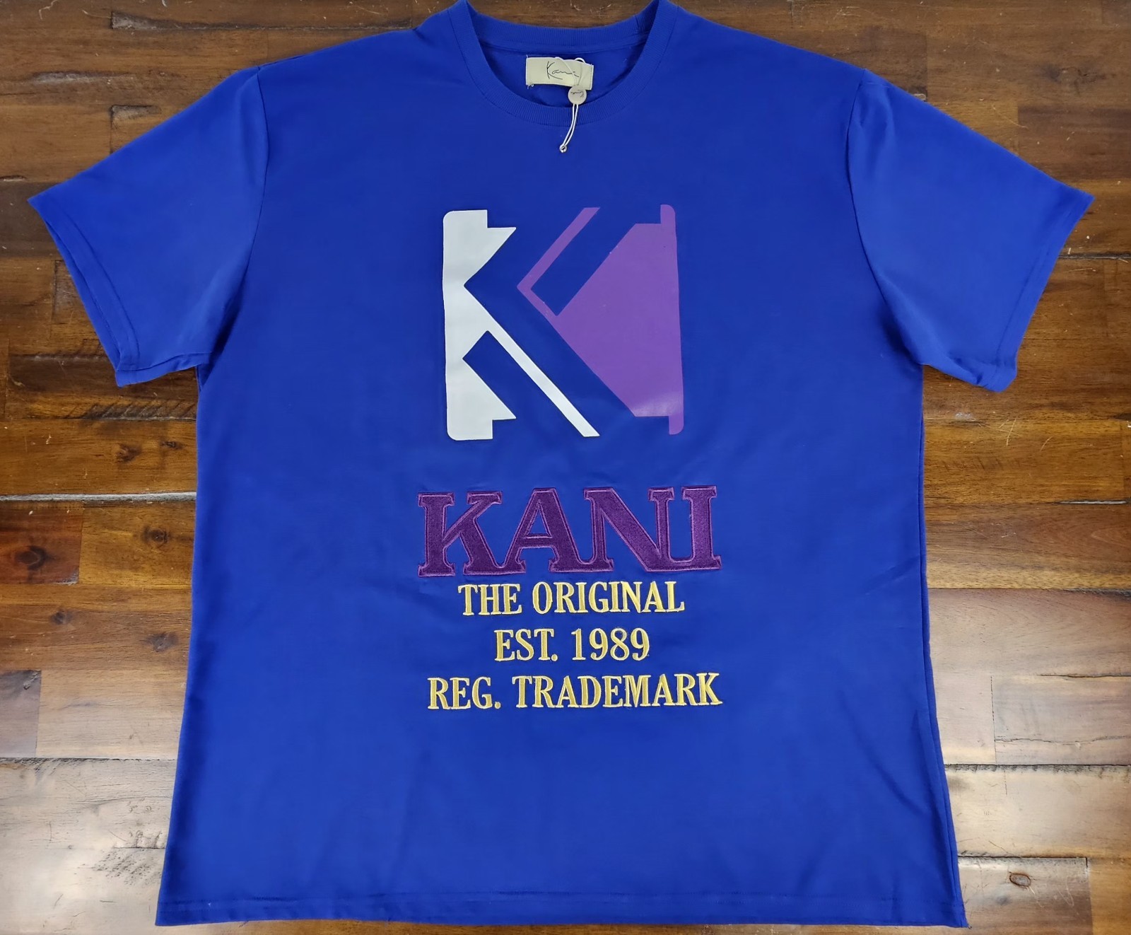 Vintage Karl Kani Shirt Mens 2XL Blue Large Embroidered RARE The Original T NEW gallery