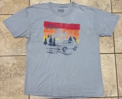 TEE LUV Light Blue Ford Bronco Classic Truck Print T Shirt-Size XL