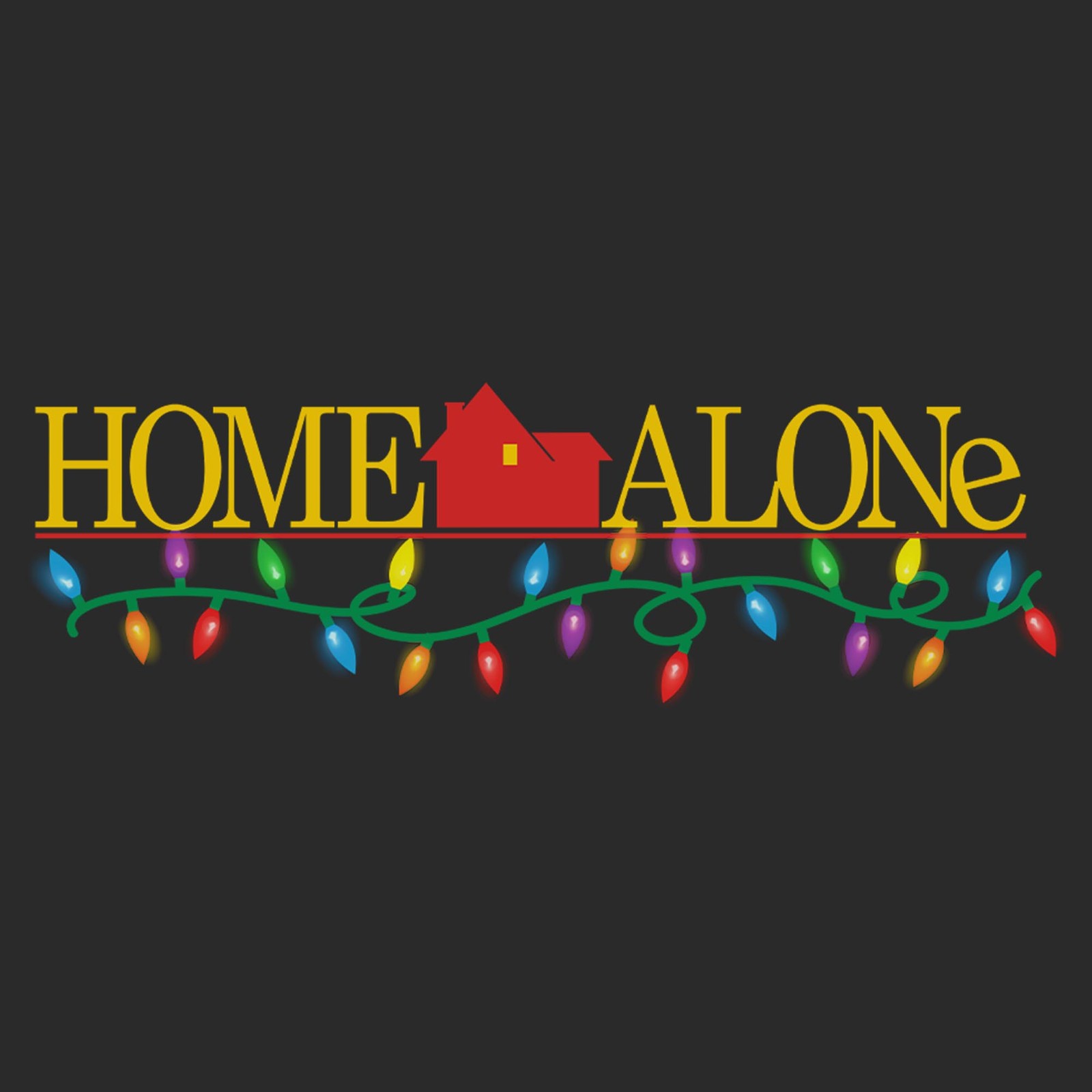 Men's Home Alone Classic Logo Christmas Lights T-Shirt gallery