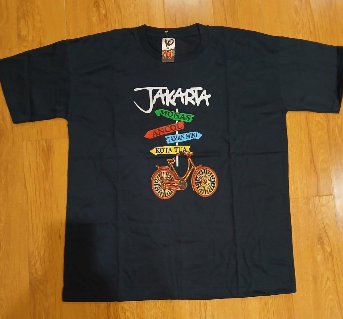 NEW BLACK JAKARTA TEE SHIRT SIZE ASIAN XL US LARGE SOUVENIR INDONESIA