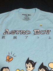 Astro Boy Flower Embroidered Light Blue Short Sleeve T-Shirt M, Lightweight
