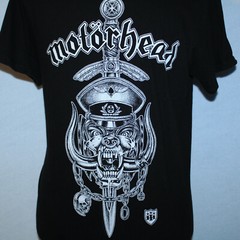 GORGEOUS MOTORHEAD BLACK SKULL CAP SWORD SHORT SLEEVE TEE SHIRT Sz 2XL MINT COND