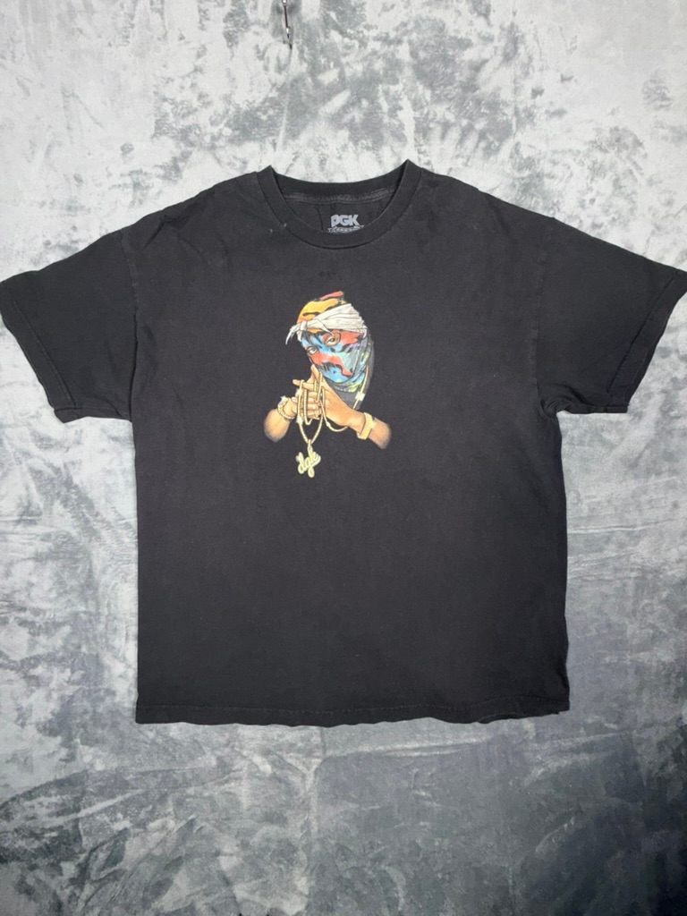 DGK Mens Graphic T-Shirt XL Black Praying Hands Skate Streetwear Short Sleeve