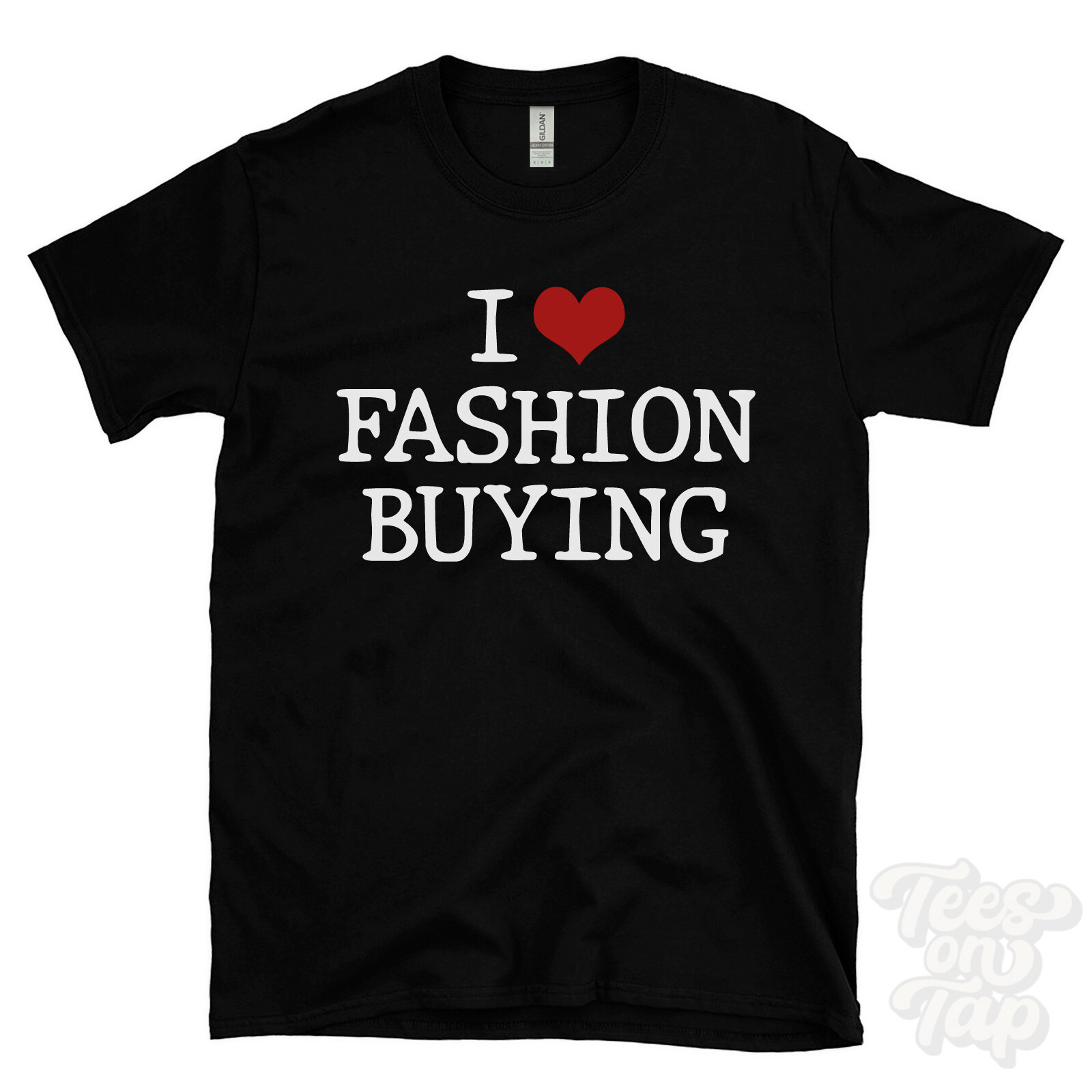 I LOVE FASHION BUYING T-SHIRT heart retail shopping trends buyer professional gallery