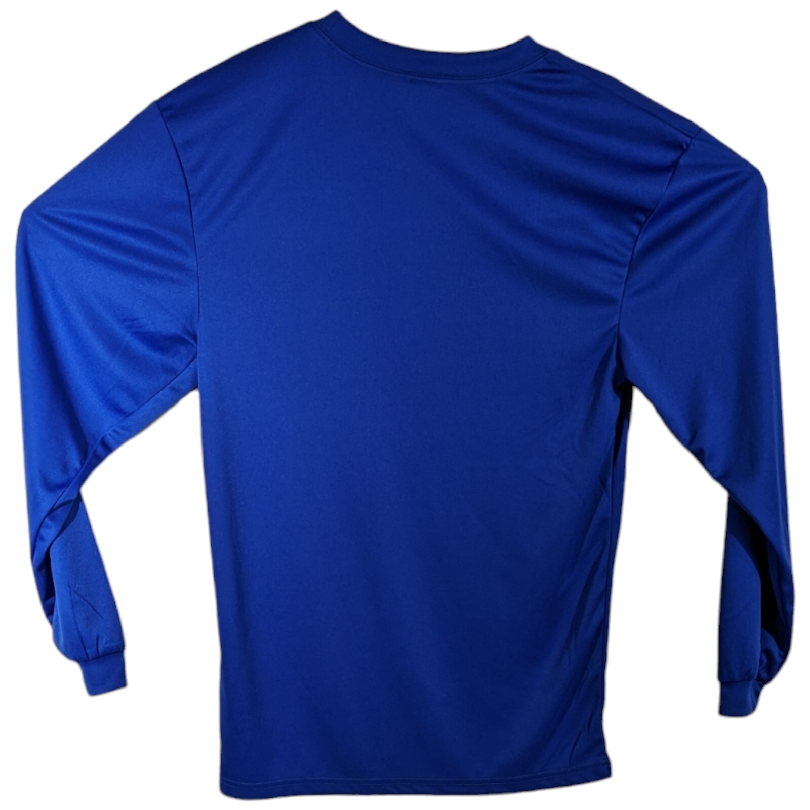 Mens Blank Blue Long Sleeve Semi Fitted Shirt Sz S Small Plain Lightweight Top gallery