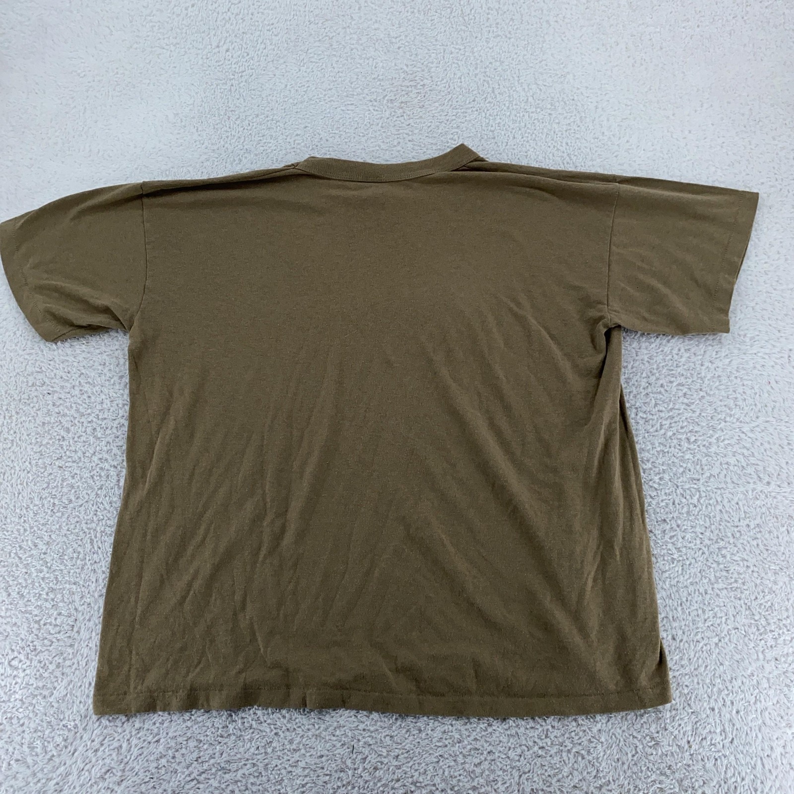 Blank Shirt Mens Extra Large Brown Crewneck Soft Cotton Tee Plain Casual Basic gallery