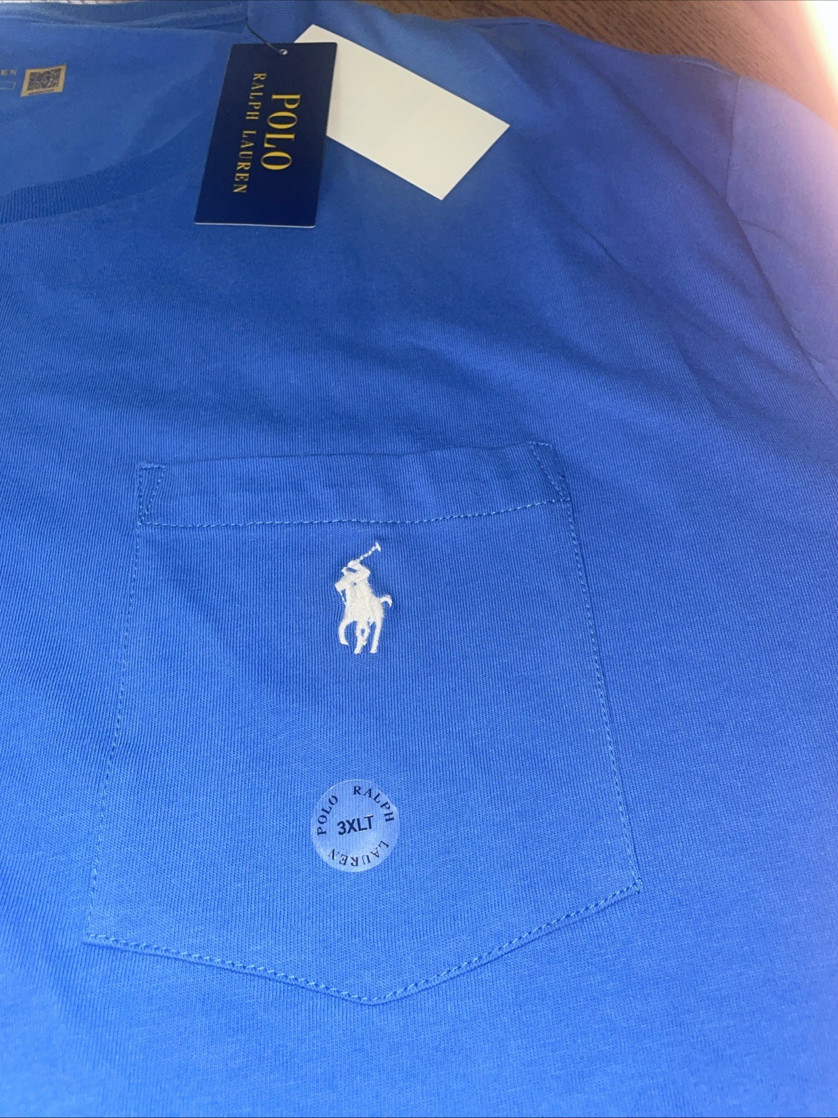 3XLT NWT Polo Ralph Lauren Men's Blue Pocket Cotton Short Sleeve T-Shirt $60 gallery