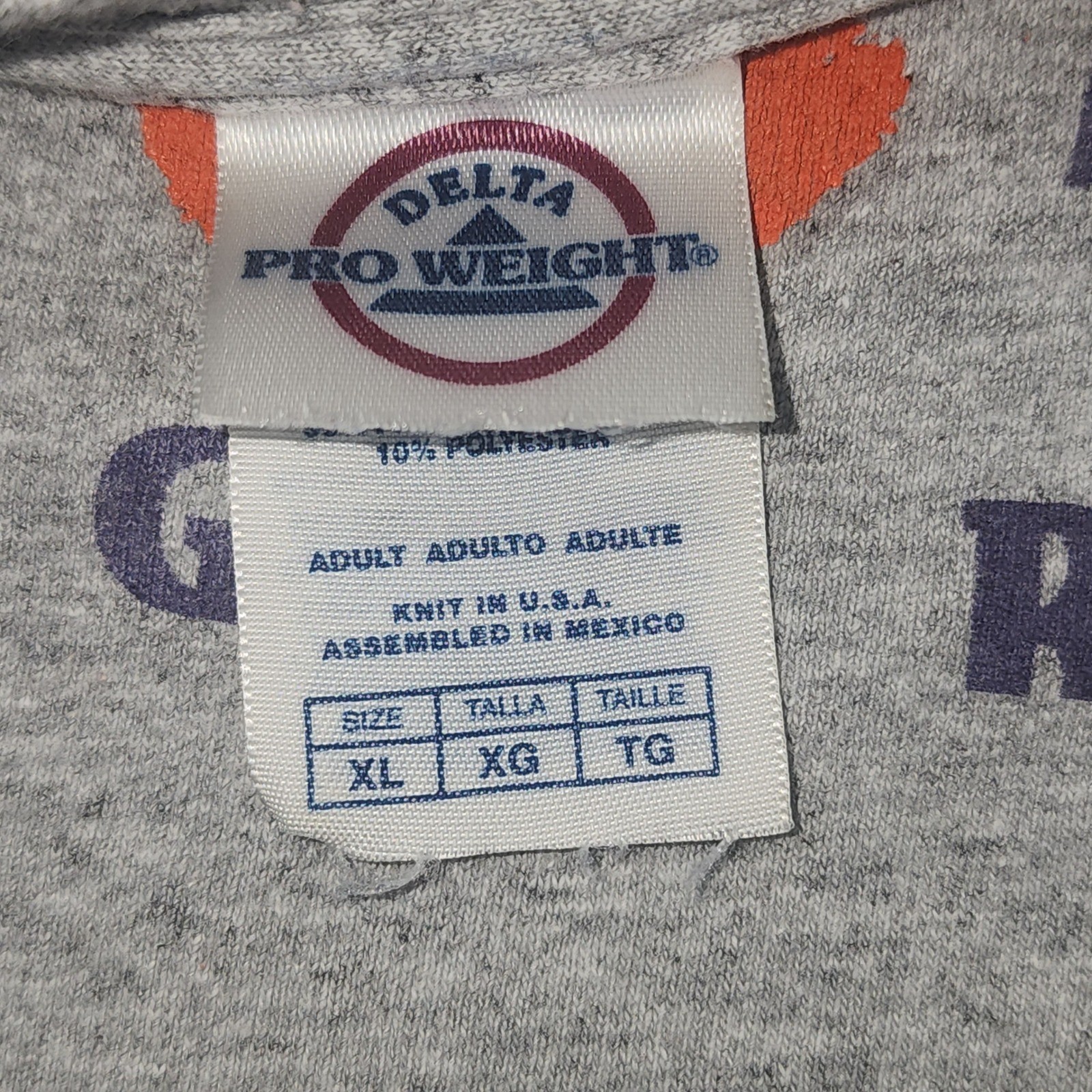 Delta Clemson Tigers Long Sleeve Shirt Mens XL Gray Good Graphic Tee NCAA gallery