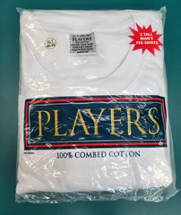 Christopher Hart Players CREW Neck Cotton T-Shirts White (2 -pack) Big and Tall