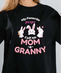 CALL ME MOM EASTER Gildan Soft Custom-Made Made T Shirt ANY SIZE Black Universal