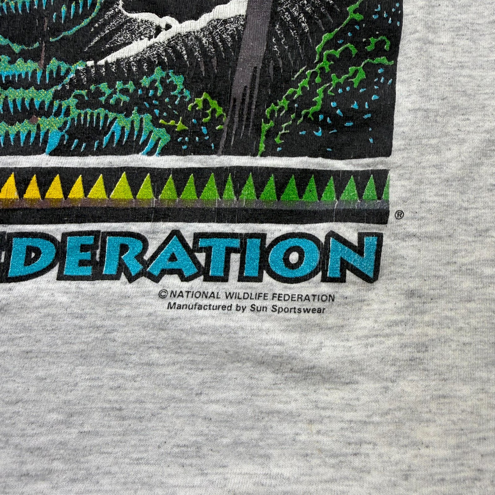 Vintage 90s National Wildlife Federation Eagle Nature Graphic T-Shirt USA - 2XL gallery