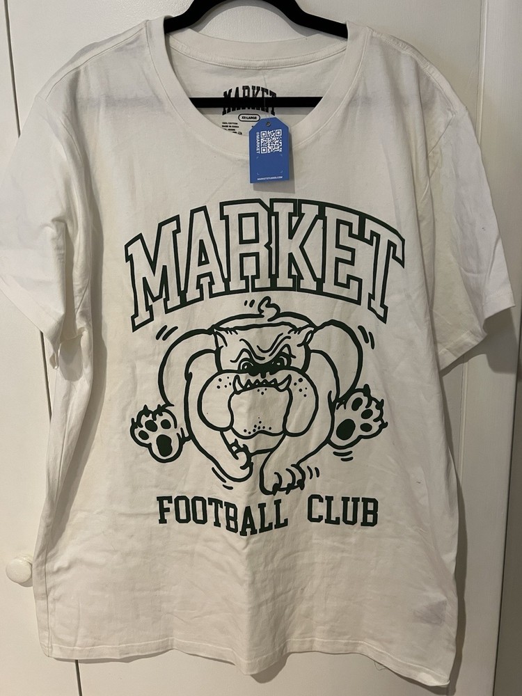 Brand New Chinatown Market Studios Football Club T Shirt Mens XXL White Green