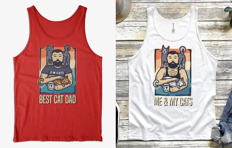 personalized cat daddy inner peace tank top gallery