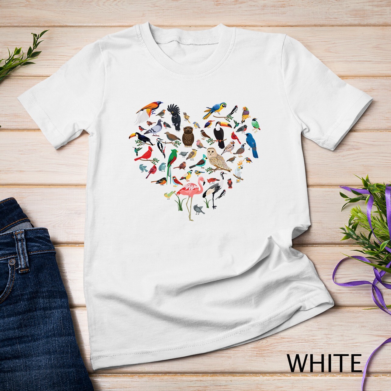Bird Heart – Birding Bird Watching Birder Bird Watcher Unisex T-shirt