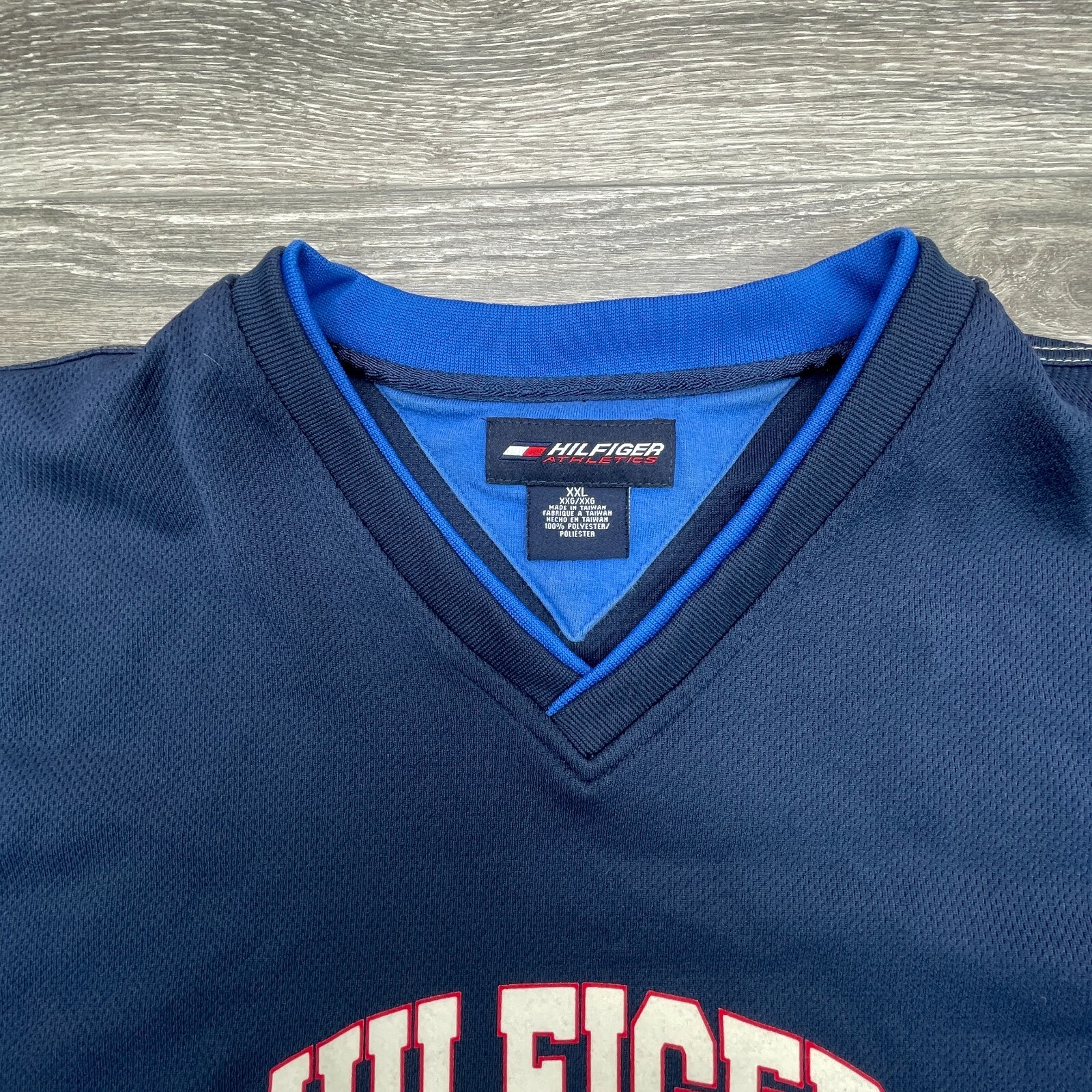 Vintage Tommy Hilfiger Jersey Shirt Mens XXL Blue Y2K Hip Hop Streetwear Bold gallery