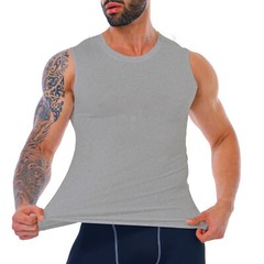 Mens Sports Gym Compression Base Layers Tops Tight Tank T-Shirts Vest Quick dry