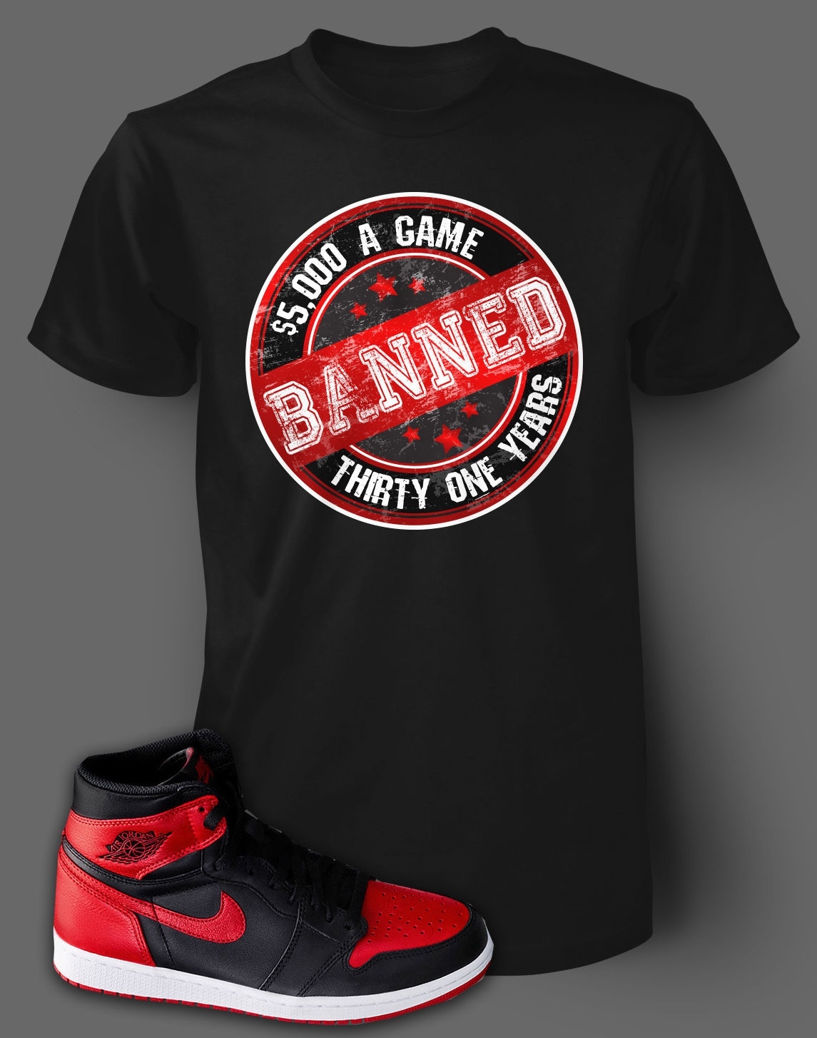 Casino Chip Sneaker Tee Shirt J1 Banned Graphic Pro Club Shaka Big Tall Small T gallery