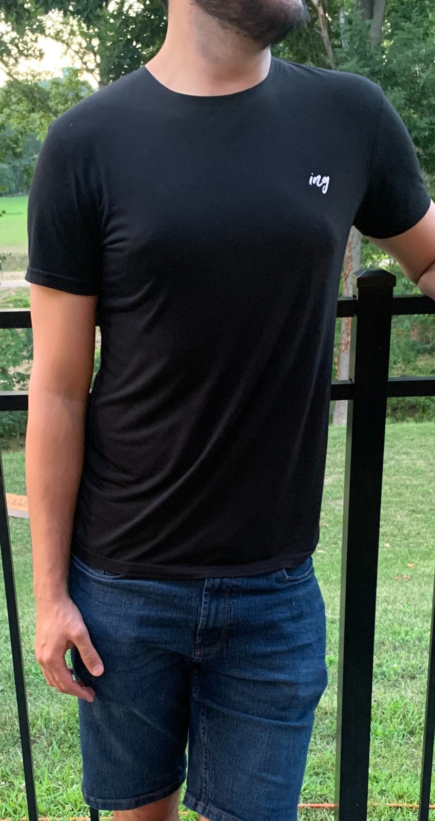 For ado1357! Merino Wool Active Crew Neck Shirt Black ING Lifewear gallery